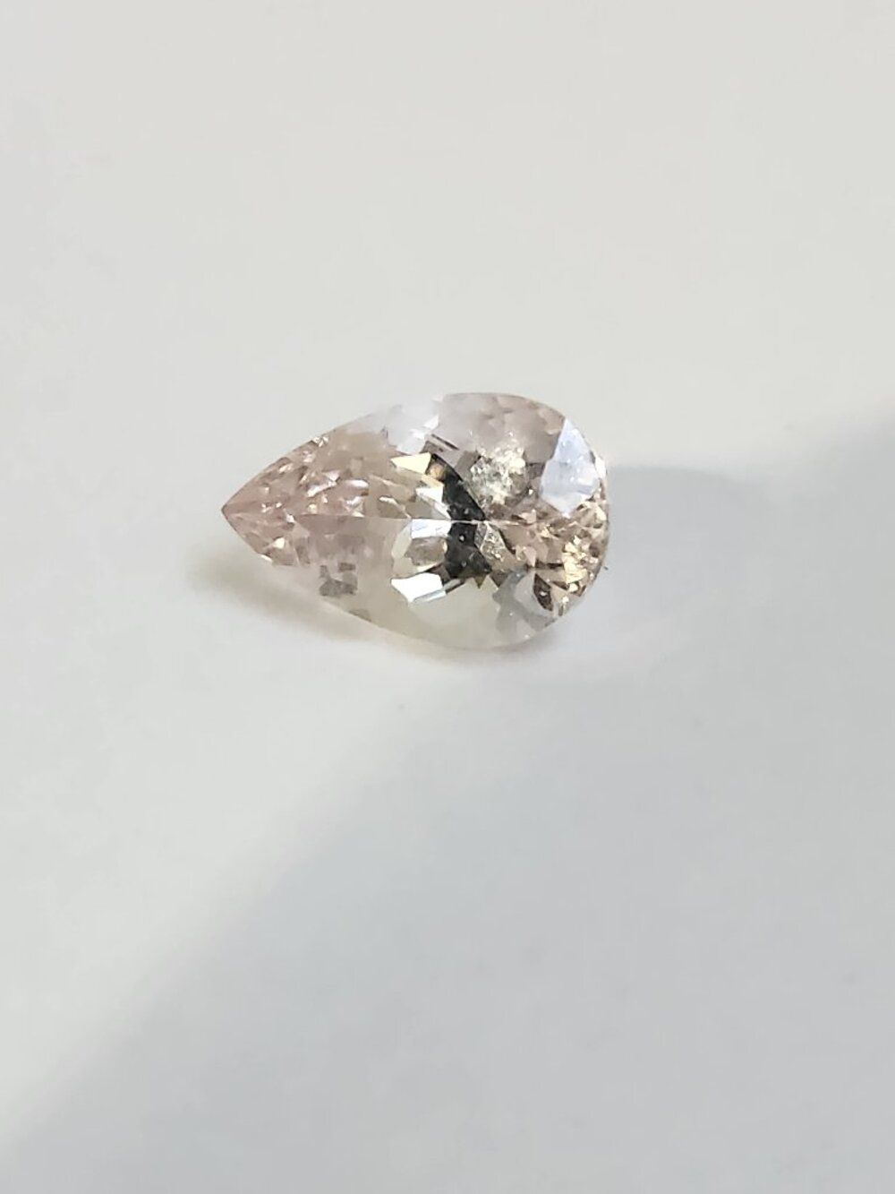 Natural 2.45ct Morganite Pear Cut Loose Gemstone – Blush Pink
